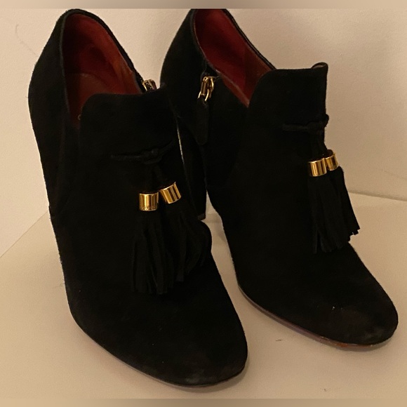 Authentic GUCCI Black Tassel Booties Boots 36.5 - Picture 3 of 10